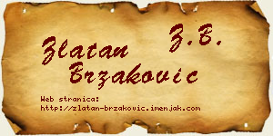 Zlatan Brzaković vizit kartica